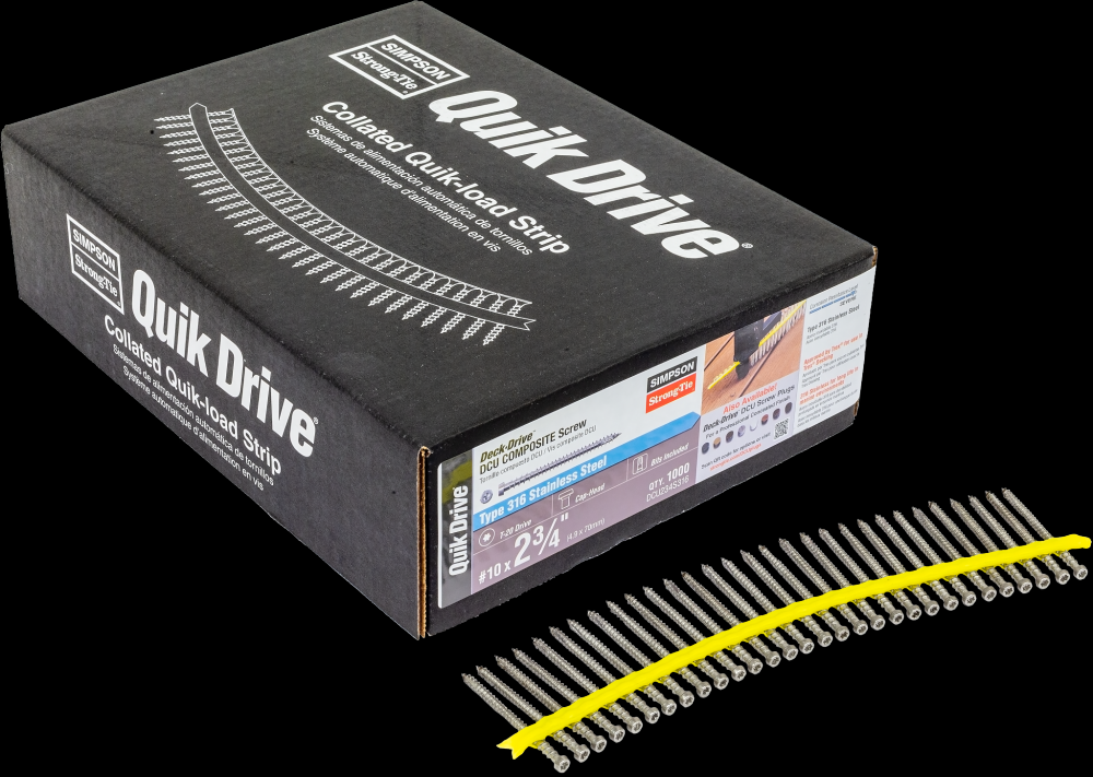 Deck-Drive™ DCU COMPOSITE Screw (Collated) - #10 x 2-3/4 in. Type 316 (1000-Qty)