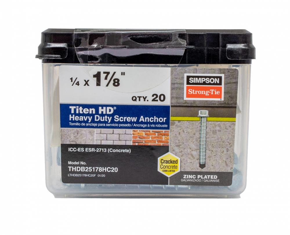 Titen HD® 1/4 in. x 1-7/8 in. Heavy-Duty Screw Anchor (20-Qty)