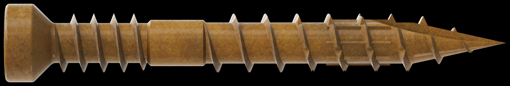 Finish Trim Screw - #7 x 1-1/4 in. T10, Trim-Head, Quik Guard®, Tan (100-Qty)