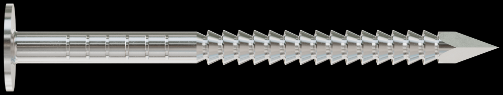 Roofing Nail, Annular Ring Shank - 3 in. x .131 in. Type 304 Stainless Steel (25 lb.)