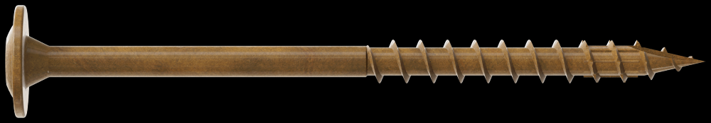 Wafer-Head Construction Screw - #8 x 2-1/2 in. T20, Quik Guard®, Tan (60-Qty)