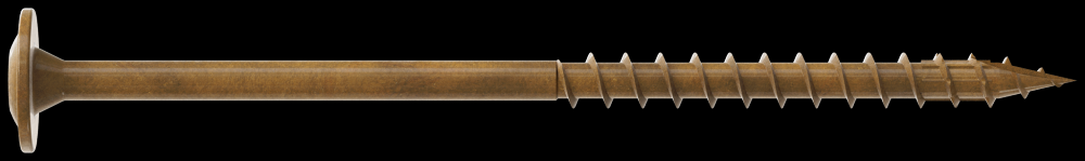 Wafer-Head Construction Screw - #8 x 3 in. T20, Quik Guard®, Tan (1500-Qty)