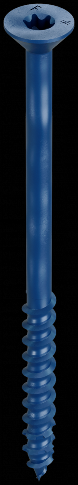 Titen Turbo™ - 1/4 in. x 4 in. 6-Lobe Flat-Head Concrete and Masonry Screw, Blue (100-Qty)