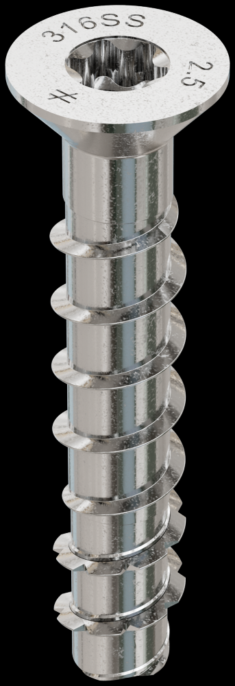 Titen HD® 3/8 in. x 2-1/2 in. Type 316 SS Countersunk Head Heavy-Duty Screw Anchor (25-Qty)