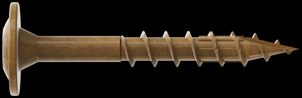 Wafer-Head Construction Screw - #8 x 1-1/4 in. T20, Quik Guard®, Tan (300-Qty)