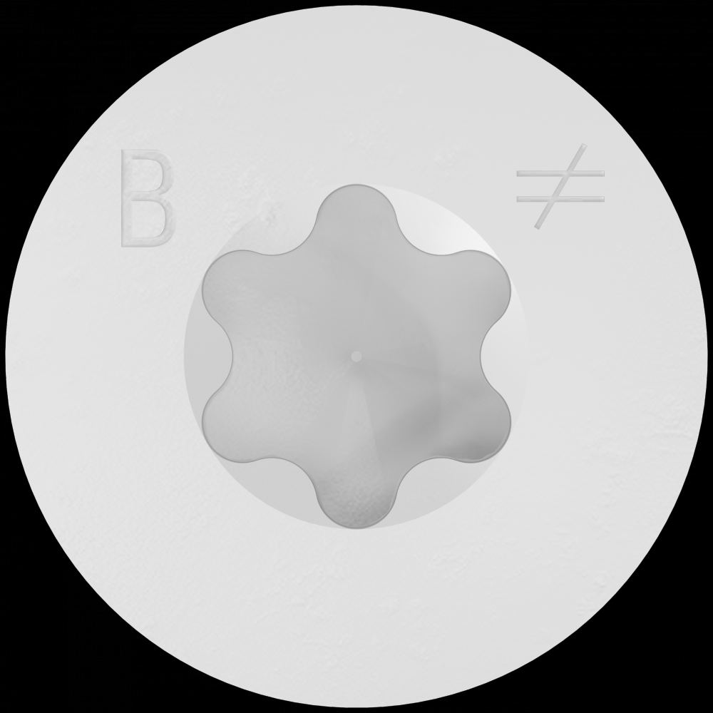 Titen Turbo™ - 3/16 in. x 2-1/4 in. 6-Lobe Flat-Head Concrete and Masonry Screw, White (75-Qty)