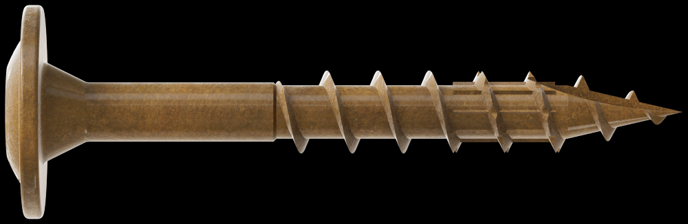 Wafer-Head Construction Screw - #8 x 1-1/4 in. T20, Quik Guard®, Tan (5000-Qty)