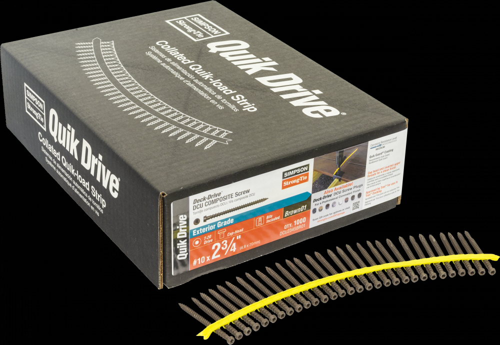 Deck-Drive™ DCU COMPOSITE Screw (Collated) - #10 x 2-3/4 in. Quik Guard® Brown 01 (1000-Qty)