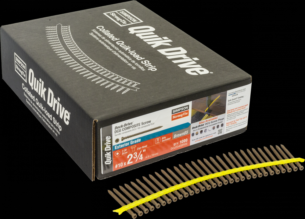 Deck-Drive™ DCU COMPOSITE Screw (Collated) - #10 x 2-3/4 in. Quik Guard® Brown 05 (1000-Qty)