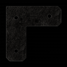Simpson Strong-Tie APVL4 - Outdoor Accents® Avant Collection™ ZMAX®, Black Powder-Coated L Strap for 4x4