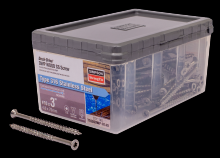 Simpson Strong-Tie T10300WP-R140 - Deck-Drive™ DWP WOOD SS Screw - #10 x 3 in. T25, Flat Head, Type 316 (140-Qty)