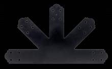 Simpson Strong-Tie APGP1212 - Outdoor Accents® Mission Collection® 12:12 Pitch ZMAX®, Black Powder-Coated Gable Plate