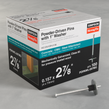 Simpson Strong-Tie PDPAWL-287MG - PDPAWL.157 in. x 2-7/8 in. Mechanically Galvanized Powder-Actuated Pin w/ 1 in. Washer (100-Qty)