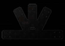 Simpson Strong-Tie APVGP612 - Outdoor Accents® Avant Collection™ 6:12 Pitch, Black Powder-Coated Gable Plate