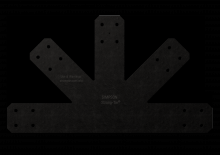 Simpson Strong-Tie APVGP1212 - Outdoor Accents® Avant Collection™ 12:12 Pitch, Black Powder-Coated Gable Plate