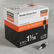 Simpson Strong-Tie PDPA-106 - PDPA .157 in. x 1-1/16 in. Powder-Actuated Pin (100-Qty)