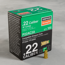 Simpson Strong-Tie P22AC3A - P22AC 0.22-Caliber Imported Single-Shot Crimp Load, LVL 3, Green (100-Qty)