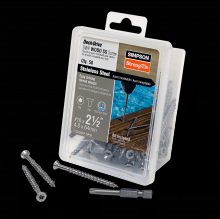 Simpson Strong-Tie T10250WP-RP50 - Deck-Drive™ DWP WOOD SS Screw - #10 x 2-1/2 in. T25, Flat Head, Type 316 (50-Qty)