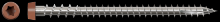 Simpson Strong-Tie DCU234S316RD - Deck-Drive™ DCU COMPOSITE Screw (Collated) - #10 x 2-3/4 in. Type 316, Red (1000-Qty)