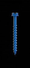 Simpson Strong-Tie TNT25214HC8 - Titen Turbo™ - 1/4 in. x 2-1/4 in. Hex-Head Concrete and Masonry Screw, Blue (8-Qty)