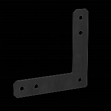 Simpson Strong-Tie 1212HLPC - HLPC 12 in. x 12 in. 7-Gauge Black Powder-Coated Ornamental L Strap