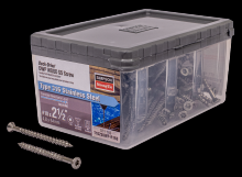Simpson Strong-Tie T10250WP-R160 - Deck-Drive™ DWP WOOD SS Screw - #10 x 2-1/2 in. T25, Flat Head, Type 316 (160-Qty)
