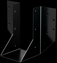 Simpson Strong-Tie OHU48-SDS3 - OHU™ Black Powder-Coated Ornamental Joist Hanger for 4x8 w/ Strong-Drive® SDS Screws