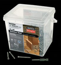 Simpson Strong-Tie T07162WP-RP400 - Deck-Drive™ DWP WOOD SS Screw - #7 x 1-5/8 in. T-15, Trim Head, Type 316 (400-Qty)
