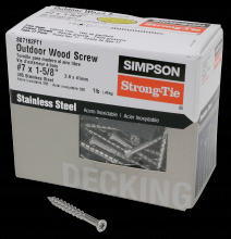 Simpson Strong-Tie S07162FT1 - Trim-Head Screw, 6-Lobe Drive - #7 x 1-5/8 in. T-15 Type 305 (1 lb.)