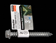Simpson Strong-Tie SDWH27300SS-RP1 - Strong-Drive® SDWH™ TIMBER-HEX SS Screw - 0.275 in. x 3 in. 1/2 Hex, Type 316