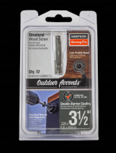 Simpson Strong-Tie SDWS22312DBBRC12 - Outdoor Accents® Structural Wood Screw - .220 in. x 3-1/2 in. DB Coating, Black (12-Qty)