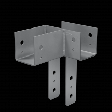 Simpson Strong-Tie ECCLL444 - ECCLL L-Shape End Column Cap for 4x Beams, 4x Post, Skewed Left