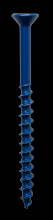 Simpson Strong-Tie TNT18234TFR200 - Titen Turbo™ - 3/16 in. x 2-3/4 in. 6-Lobe Flat-Head Concrete and Masonry Screw, Blue (200-Qty)