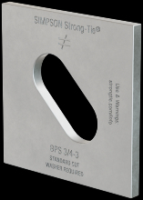 Simpson Strong-Tie BPS 3/4-3 - BPS 3 in. x 3 in. Slotted Bearing Plate with 3/4 in. Bolt Dia.