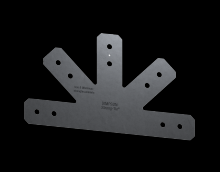 Simpson Strong-Tie APVGP1212-4 - Outdoor Accents® Avant Collection™ 12:12 Pitch, Black Powder-Coated Gable Plate for 4x