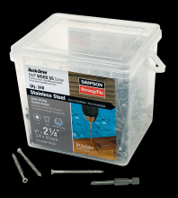 Simpson Strong-Tie T07225WP-RP340 - Deck-Drive™ DWP WOOD SS Screw - #7 x 2-1/4 in. T-15, Trim Head, Type 316 (340-Qty)
