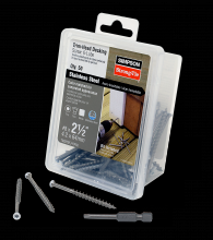 Simpson Strong-Tie T08250FJ-RP50 - Trim-Head Screw, 6-Lobe Drive - #8 x 2-1/2 in. T-15 Type 316, White 01 (50-Qty)