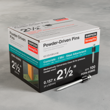 Simpson Strong-Tie PDPA-250MG - PDPA .157 in. x 2-1/2 in. Mechanically Galvanized Powder-Actuated Pin (100-Qty)