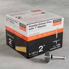 Simpson Strong-Tie PDPAWL-200 - PDPAWL .157-in. x 2-in. Powder-Actuated Pin w/ 1-in. Washer (100-Qty)