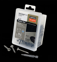 Simpson Strong-Tie T08C162WQ-RP75 - Fiber-Cement Screw - #8 x 1-5/8 in. #2 Square Wafer-Head, Type 316 (75-Qty)