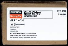 Simpson Strong-Tie HCKMTH114S - Strong-Drive® MTH Wood Underlayment Screw (Collated) - #7 x 1-1/4 in. Gr. Phosphate (1000)
