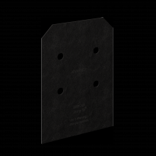 Simpson Strong-Tie APVB88DSP - Outdoor Accents® Avant Collection™ ZMAX®, Black Post Base Side Plate for 8x (Qty-2)