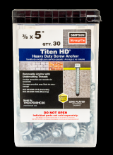 Simpson Strong-Tie THD37500H - Titen HD® 3/8 in. x 5 in. Heavy-Duty Screw Anchor (50-Qty)