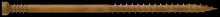 Simpson Strong-Tie FT07300R300 - Finish Trim Screw - #7 x 3 in. T10, Trim-Head, Quik Guard®, Tan (300-Qty)