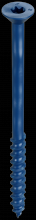 Simpson Strong-Tie TNT25400TFC25 - Titen Turbo™ - 1/4 in. x 4 in. 6-Lobe Flat-Head Concrete and Masonry Screw, Blue (25-Qty)