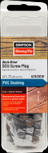 Simpson Strong-Tie AZK20EW - Deck-Drive™ DCU Screw Plug - Azek English Walnut (75-Qty)