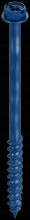 Simpson Strong-Tie TNT25400HC25 - Titen Turbo™ - 1/4 in. x 4 in. Hex-Head Concrete and Masonry Screw, Blue (25-Qty)