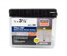 Simpson Strong-Tie THDB25312HC20 - Titen HD® 1/4 in. x 3-1/2 in. Heavy-Duty Screw Anchor (20-Qty)