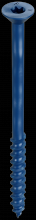 Simpson Strong-Tie TNT25400TF - Titen Turbo™ - 1/4 in. x 4 in. 6-Lobe Flat-Head Concrete and Masonry Screw, Blue (100-Qty)