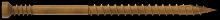 Simpson Strong-Tie FT07212R400 - Finish Trim Screw - #7 x 2-1/2 in. T10, Trim-Head, Quik Guard®, Tan (400-Qty)